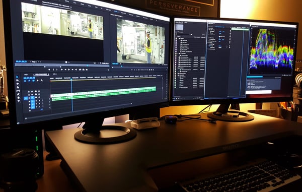 Video editing workstation using Adobe Premiere